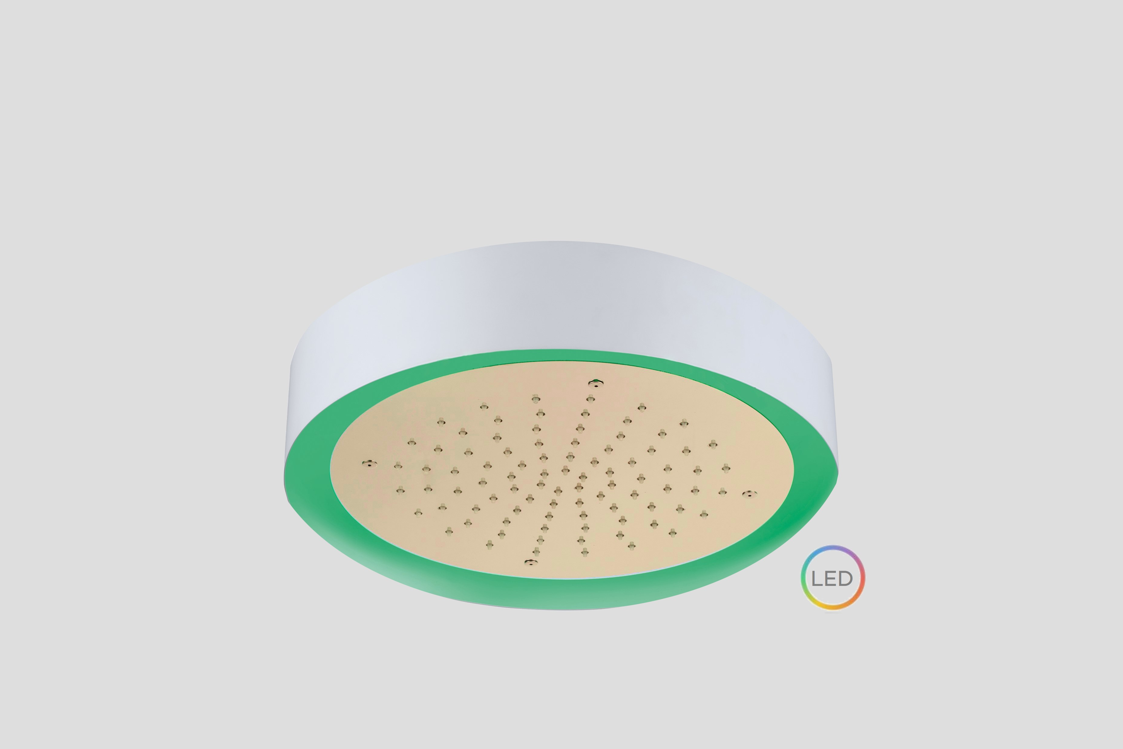 Lagoo Nesso Hoofddouche Light Ring 200 m. multi color LED incl. afstandsb. N8170PG Brushed Champagne PVD