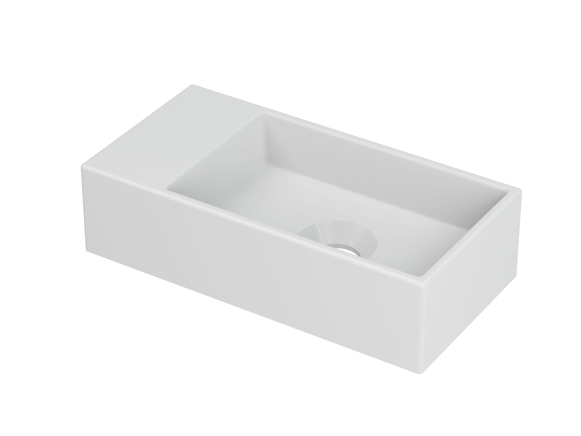 INK Versus Fontein porselein links z. krgt. 3404250 Mat wit H90xB360xD180