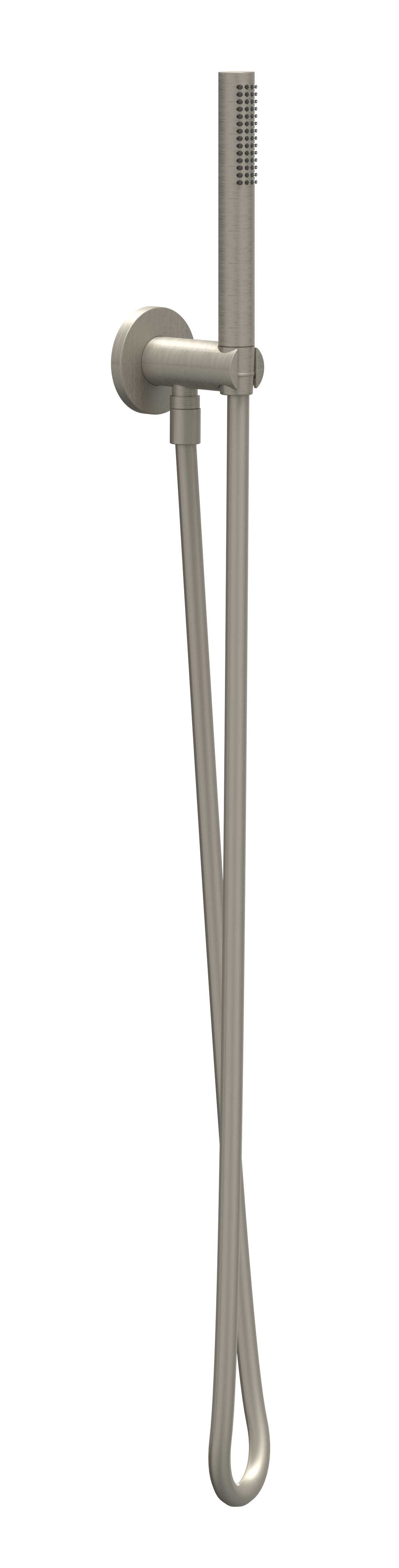 IVY handdset 150cm wandhouder m/uitlaat en satin spray handd 6901133 gebr. nickel PVD