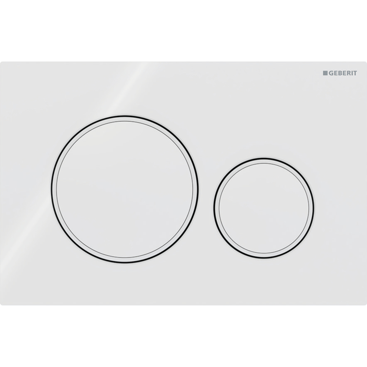Geberit Sigma20 bedieningsplaat 2- toets round wit - matwit - wit 115.882.11.1