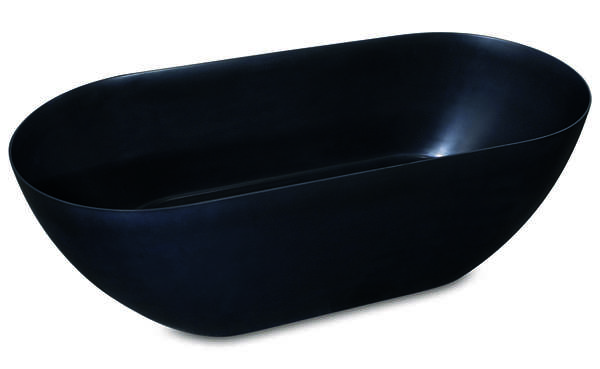 LU vrijstaand bad m dunne rand van solid surface m overl. 175x80x58h Antraciet