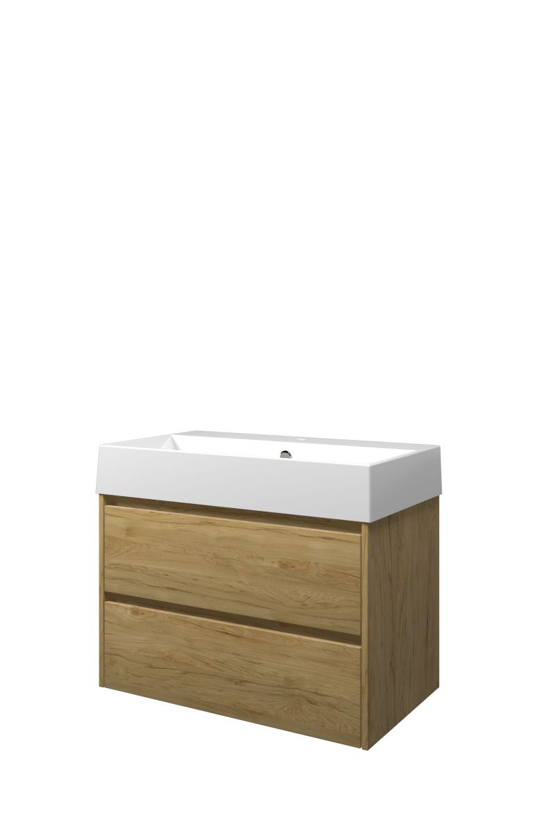 Proline set porselein Loft wast. met 1 krgt. en onderk. sym. 1815432 Ideal oak/Glans wit H620xB800xD460