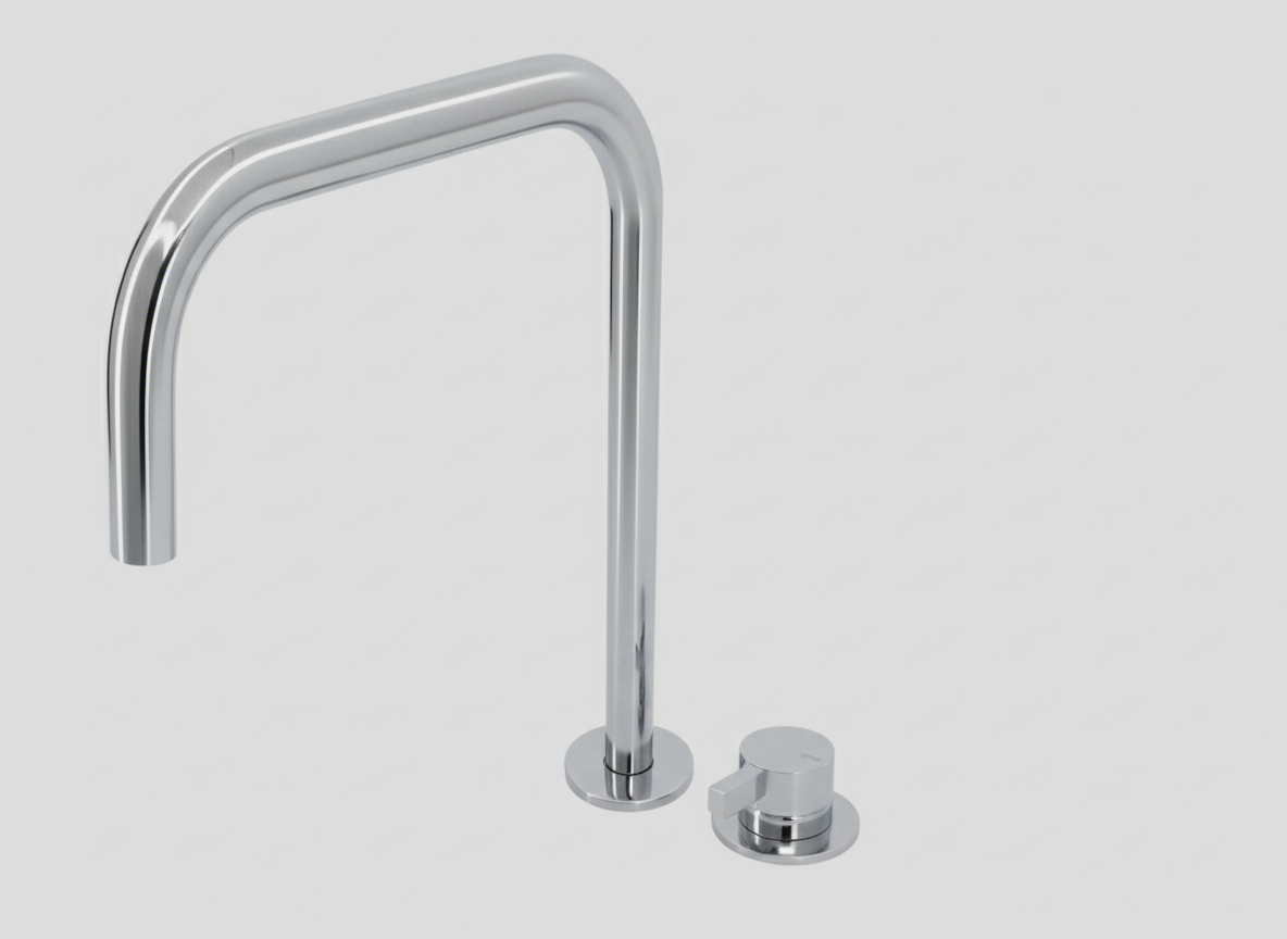 Lagoo Como Wastafelmengkraan 2-gats m. draaibare rechte uitloop high CM1232CH Chrome