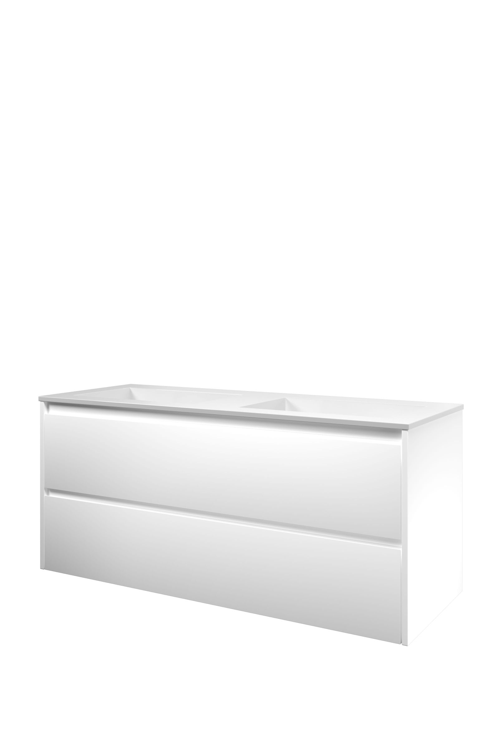 Proline set polystone Elegant wast. z. krgt. en onderk. sym. 1816245 Mat wit/Glans wit H540xB1200xD460