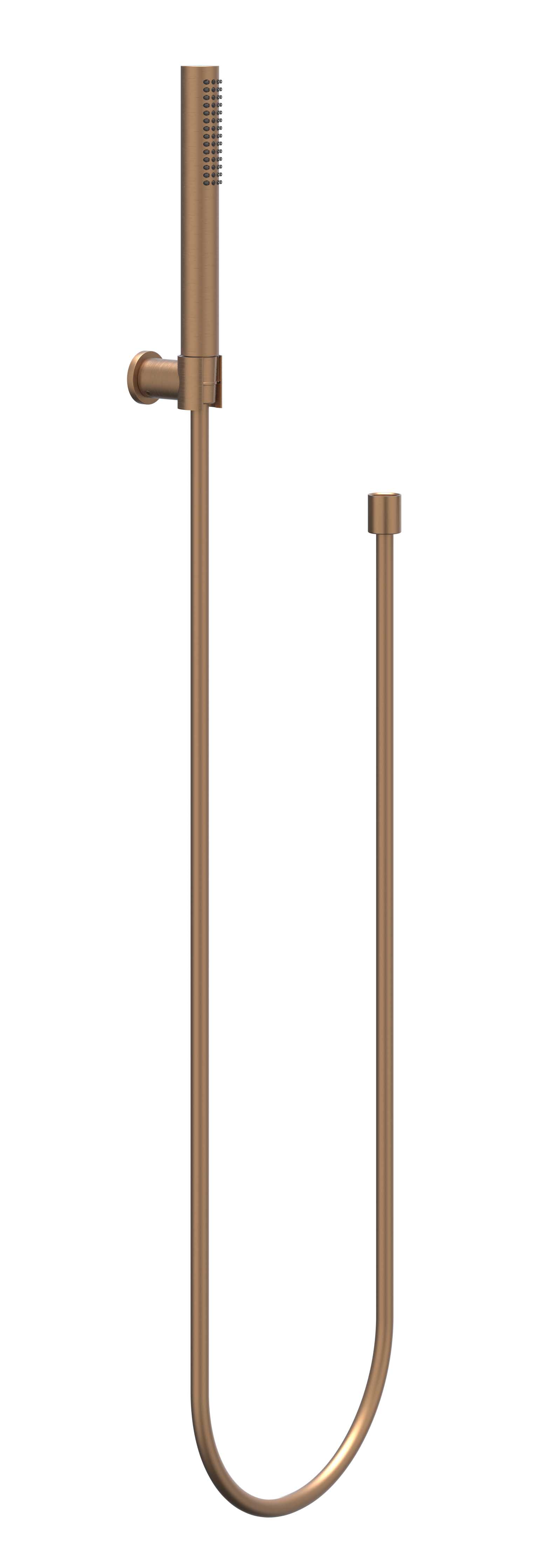 IVY Handdoucheset slang 150cm wandhouder en staafhanddouche 6901125 gebr. mat koper PVD