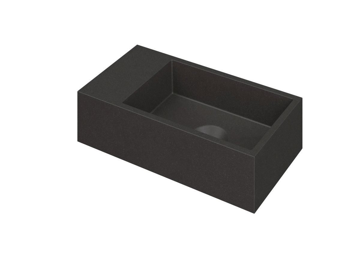 INK Versus Fontein Quartz links z. krgt. 3404103 Quartz zwart H90xB360xD180