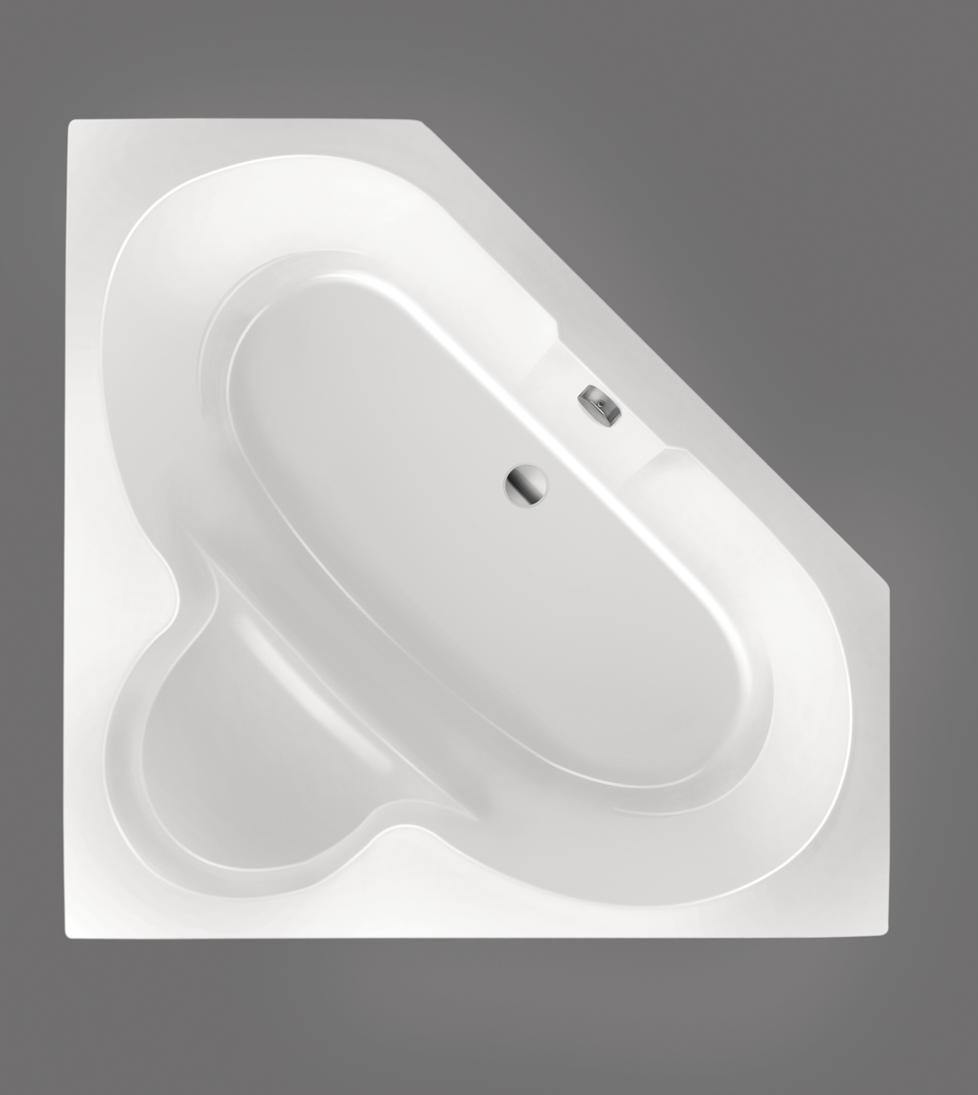 Xenz Borneo Hoekbad acryl 140x140x45 Wit