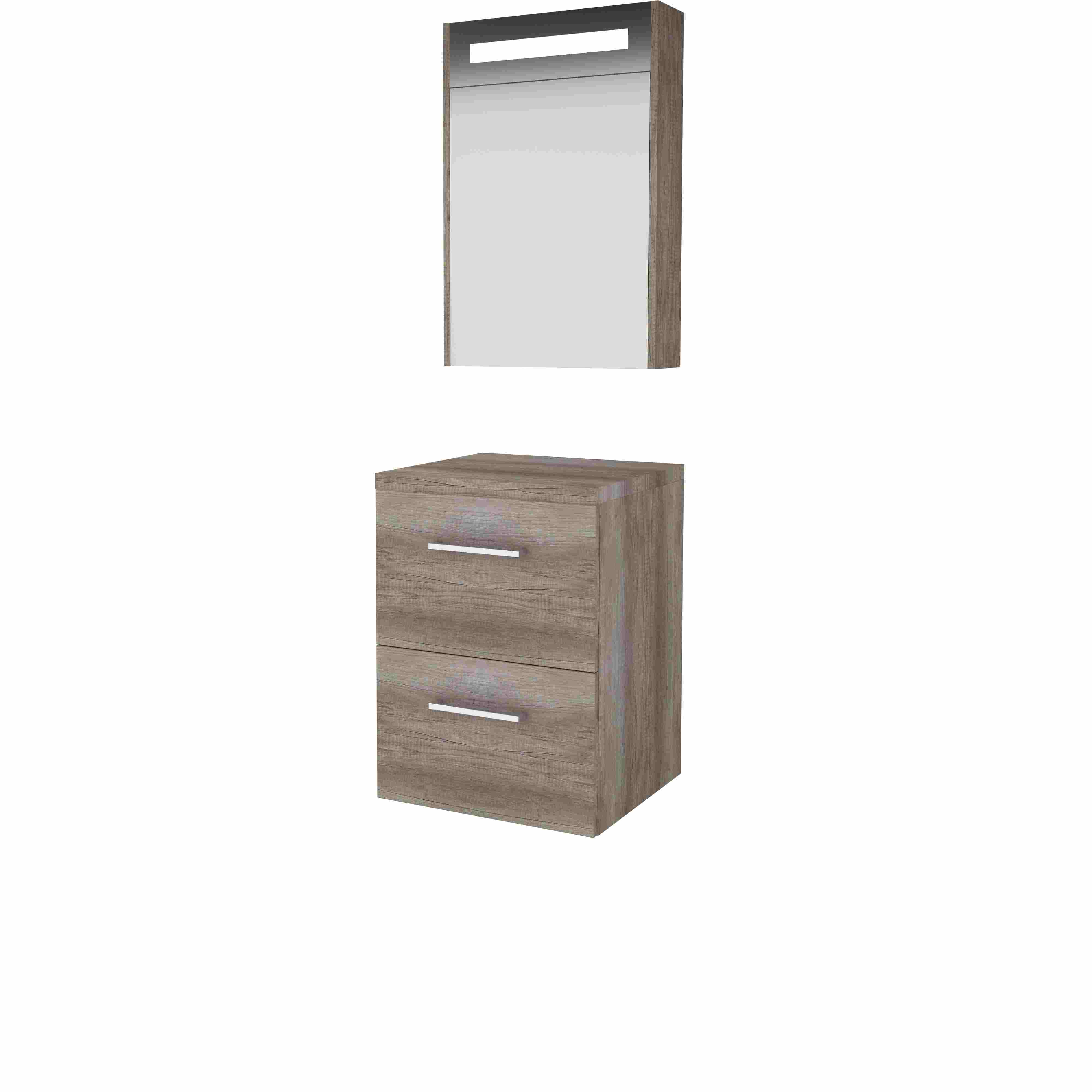 Basic Prem. 46 onderk. m. gr. incl. 2 la + afdekplaat incl. sp.kast m. geint. Led B500xD460 Scotch Oak / 1813656