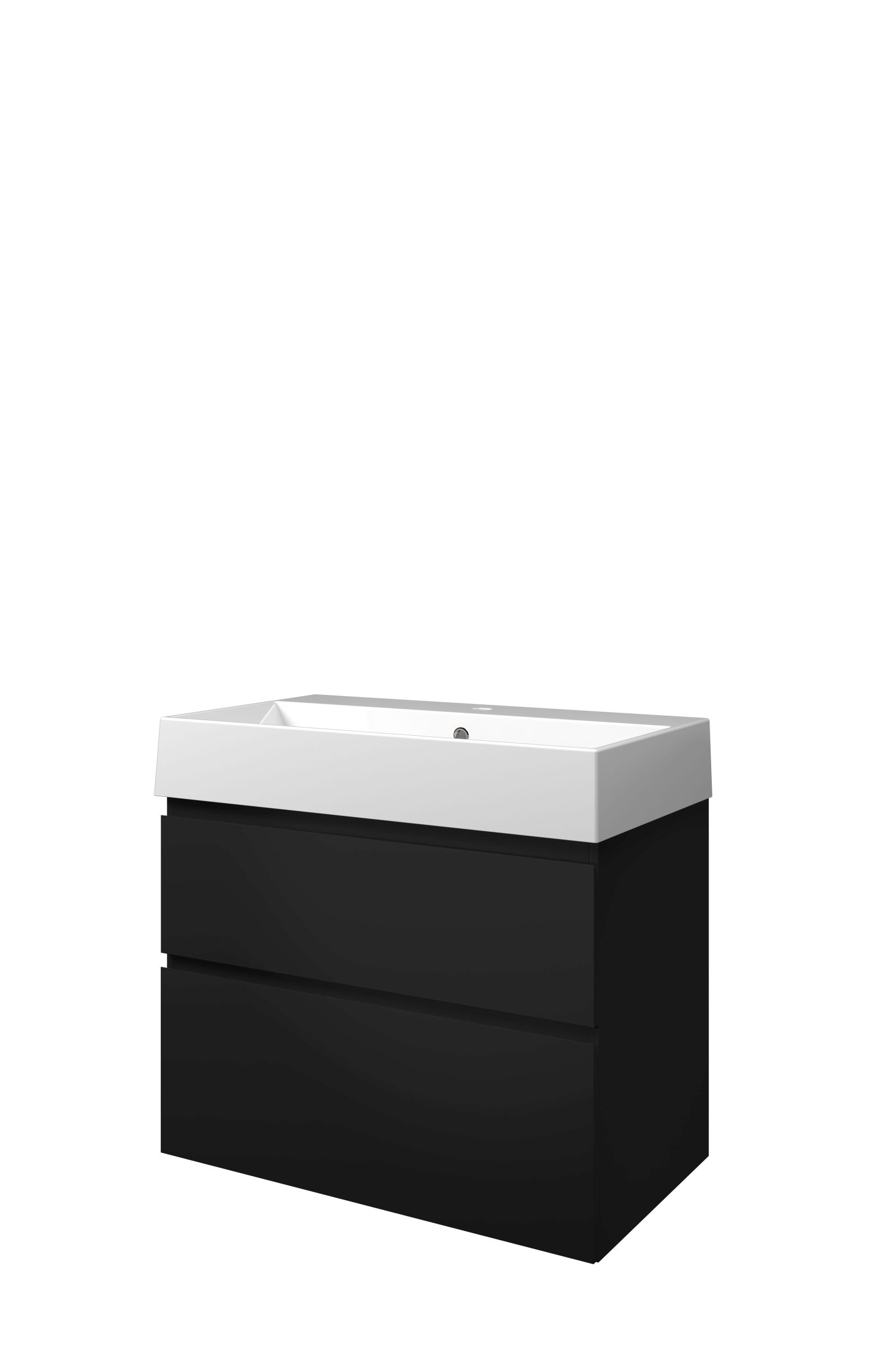 Proline set porselein Loft wast. met 1 krgt. en onderk. a-sym. 1815536 Mat zwart/Glans wit H700xB800xD460