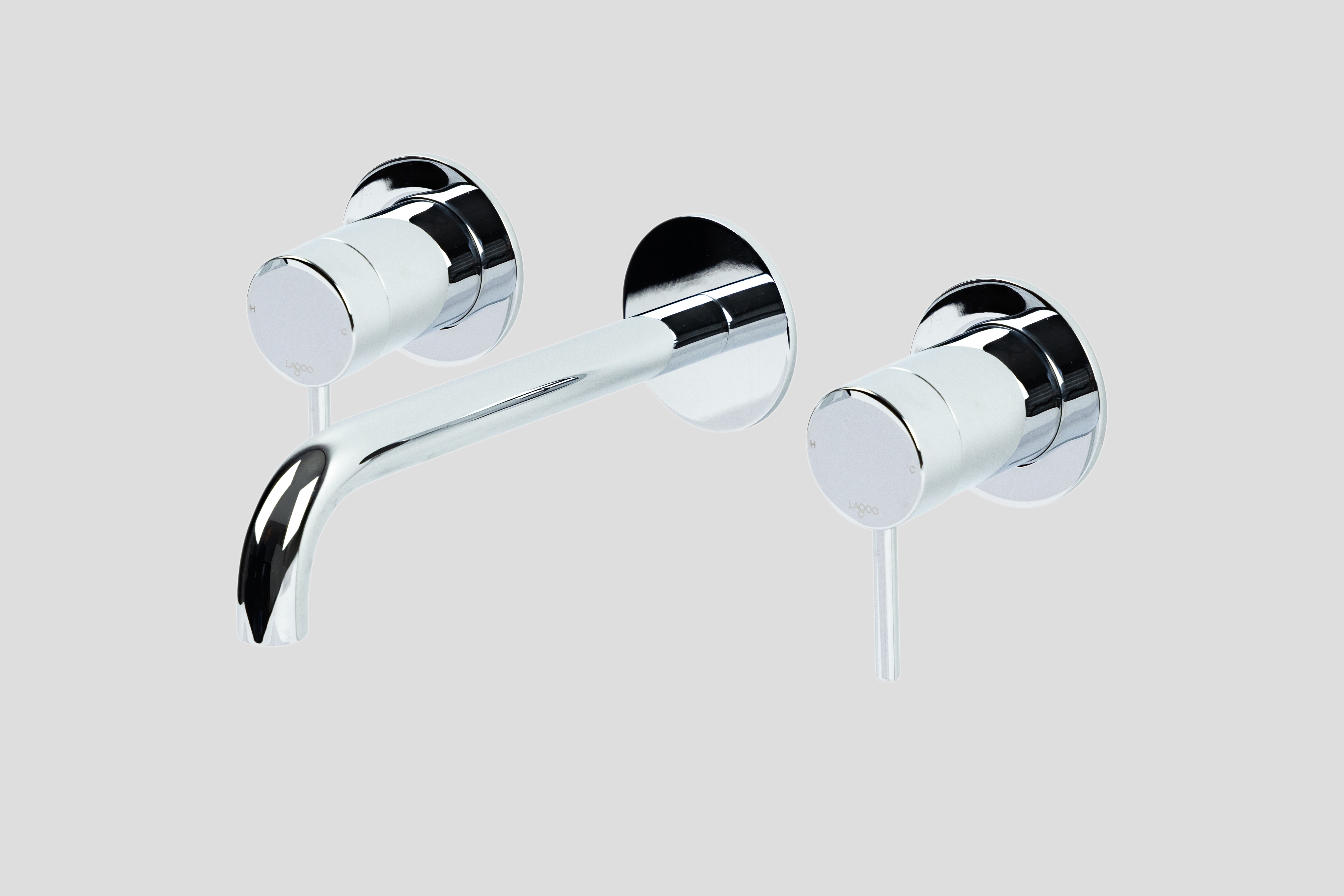 Lagoo Garda inbouw wastafelmengkraan 2 greeps afb.deel met uitloop 19 cm G1204-19CH Chrome