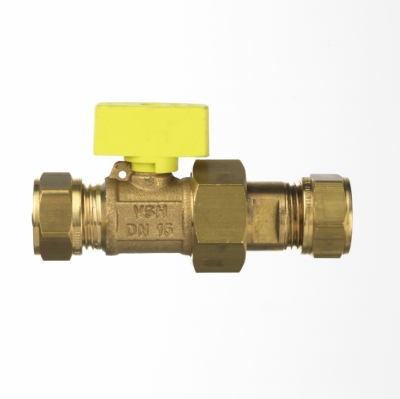 VSH Messing gaskraan 15x15