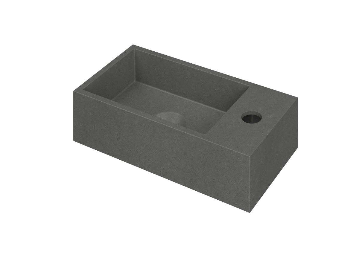 INK Versus Fontein Quartz rechts met krgt. 3404132 Quartz grijs H90xB360xD180