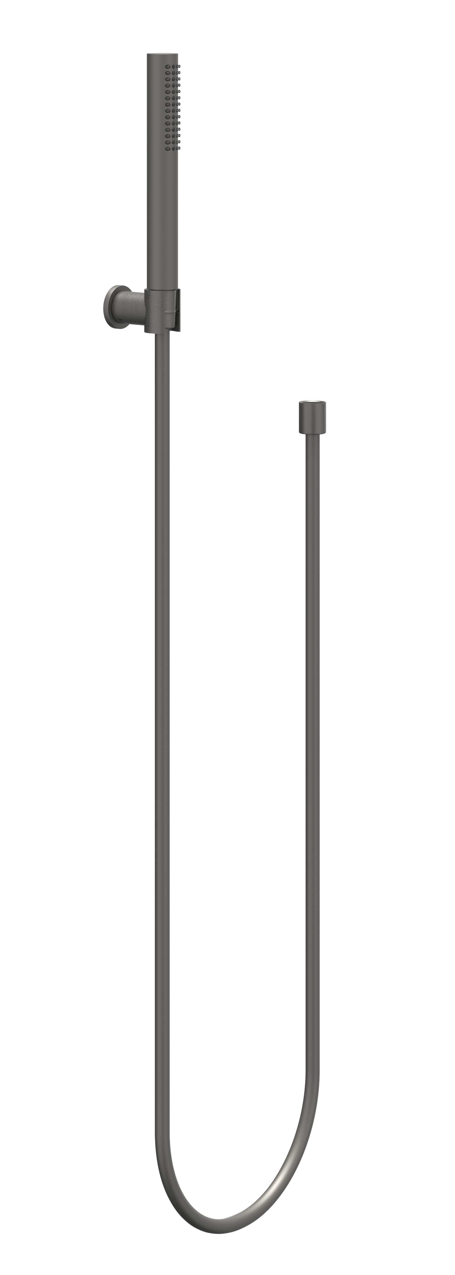 IVY Handdoucheset slang 150cm wandhouder en staafhanddouche 6901126 gebr. metal black PVD