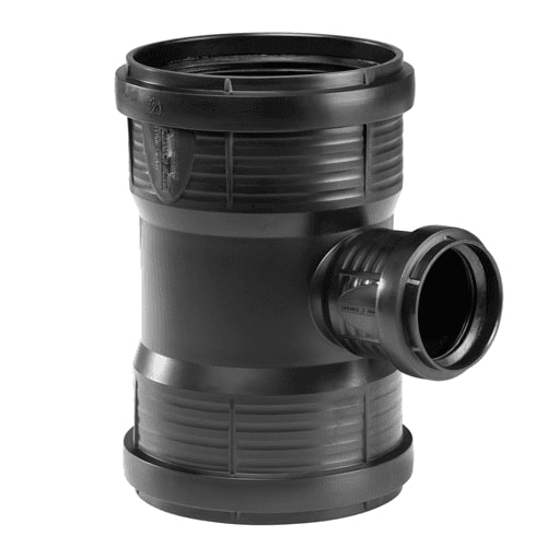 PP Master t-stuk 110x50 90gr 3x mof zwart 3496102516