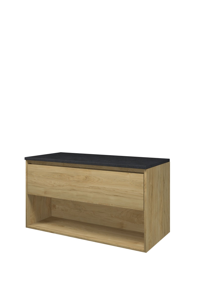 Proline Top afdekplaat hardsteen onderk. m. schap H540xB1000xD460 Ideal oak/Blue stone / 1817902