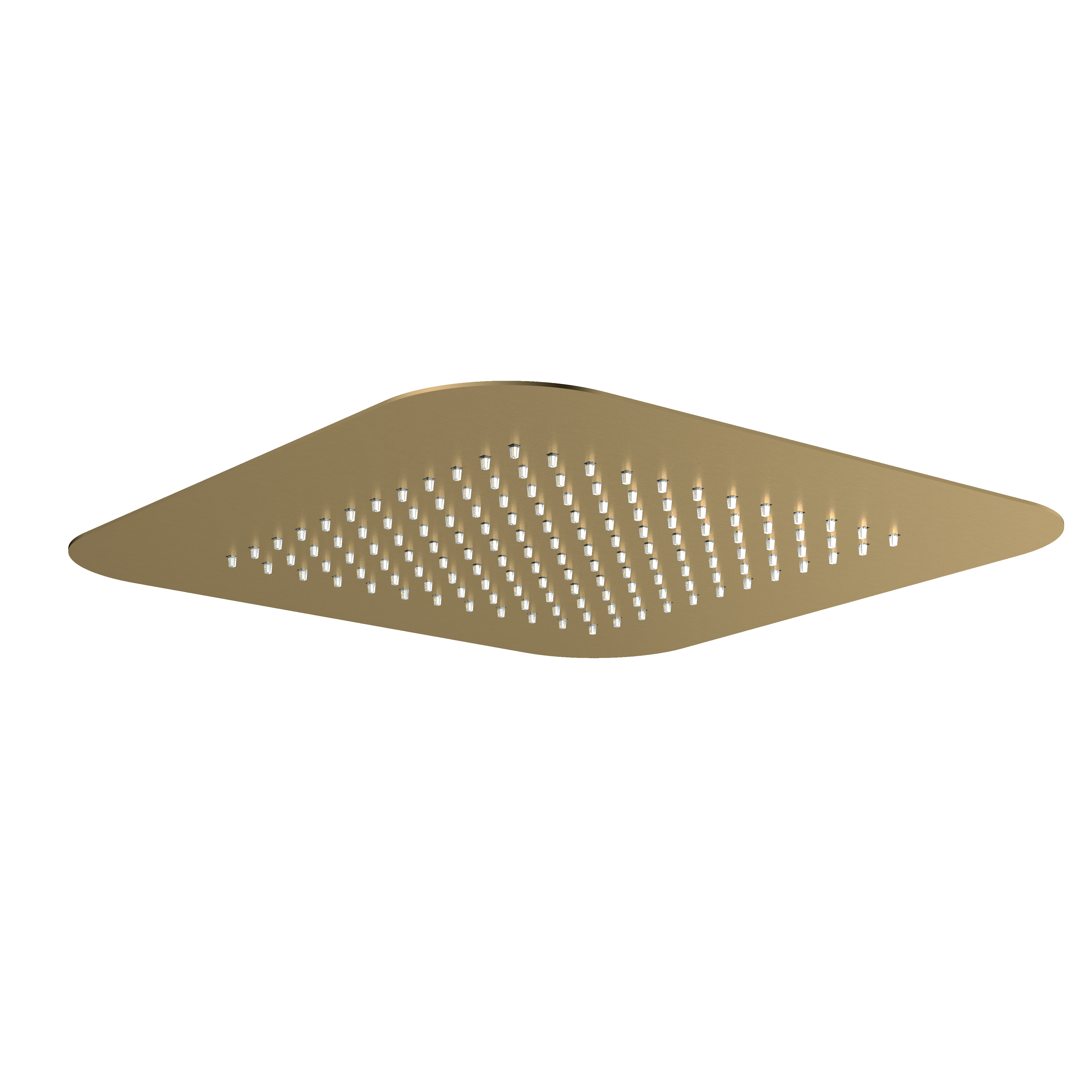 Hotbath Gal inbouw hoofddouche 42 x 42 cm M147BBP Geborsteld Messing PVD