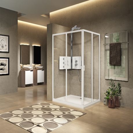 Novellini LUNES 2.0 hoekinstap 72 verst. 72-75 lunes 2.0 motief zilver mat