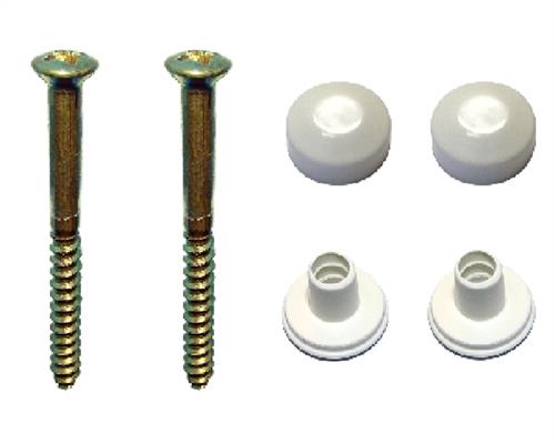 Potschroefset Boko 2 6x70 messing Wit ds.50 stuks