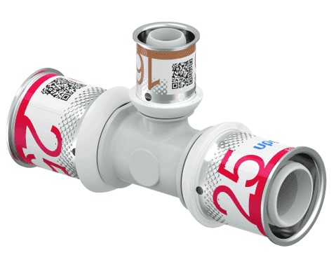 Uponor Composiet pers verloop T stuk 25x16x25 1039955