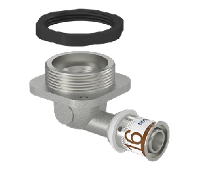 Uponor S Press Plus pers aansluit knie voor inbouw reservoir 16x1/2 1070657