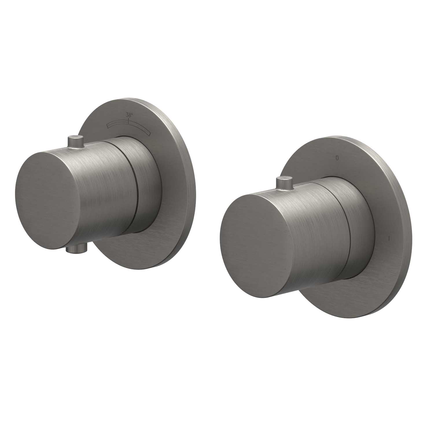 IVY Bond Afbouw inbouwtherm. m/2-weg stop-omstel symmetry 6201366 gebr. metal black PVD