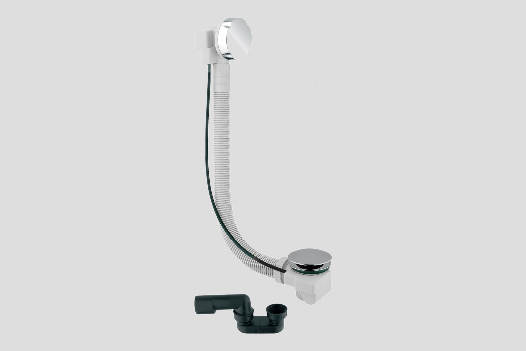 Lagoo Garda badoverloop met clickplug en sifon G6120CH Chrome