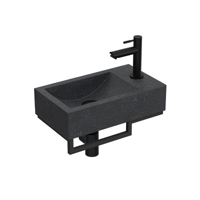 Proline Fonteinpack hardsteen met krgt. rechts 1805236P Blue stone/Mat zwart