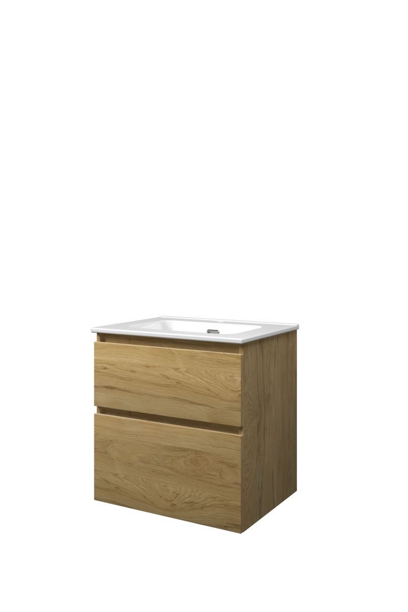Proline set porselein Elegant wast. met 1 krgt. en onderk. a-sym. 1815212 Ideal oak/Glans wit H620xB600xD460