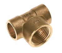 Mess. T-stuk 22 x 1 bndr. x 22 mm