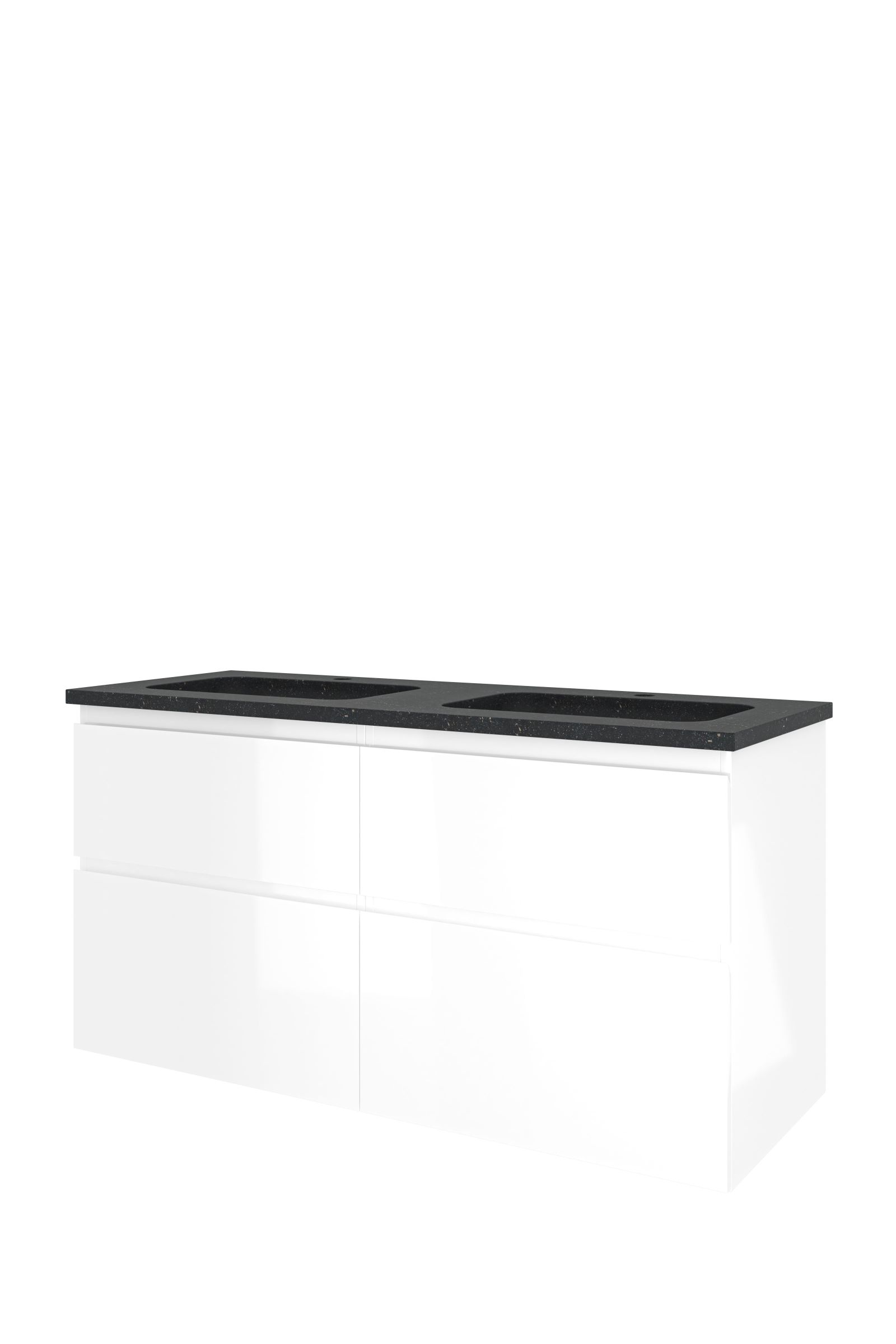 Proline set hardsteen Elegant wast. met 2 krgt. en onderk. 4 laden a-sym. 1815894 Glans wit/Blue stone H625xB1200xD460