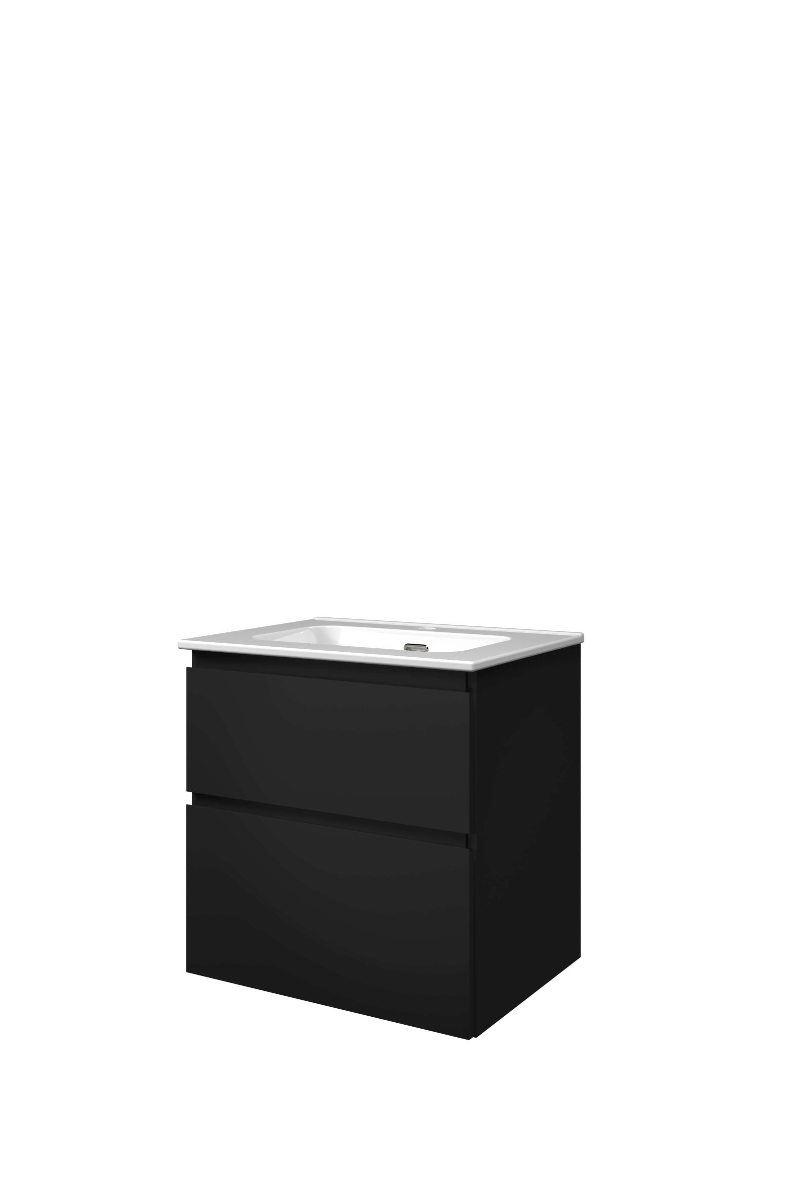 Proline set porselein Elegant wast. met 1 krgt. en onderk. a-sym. 1815216 Mat zwart/Glans wit H620xB600xD460