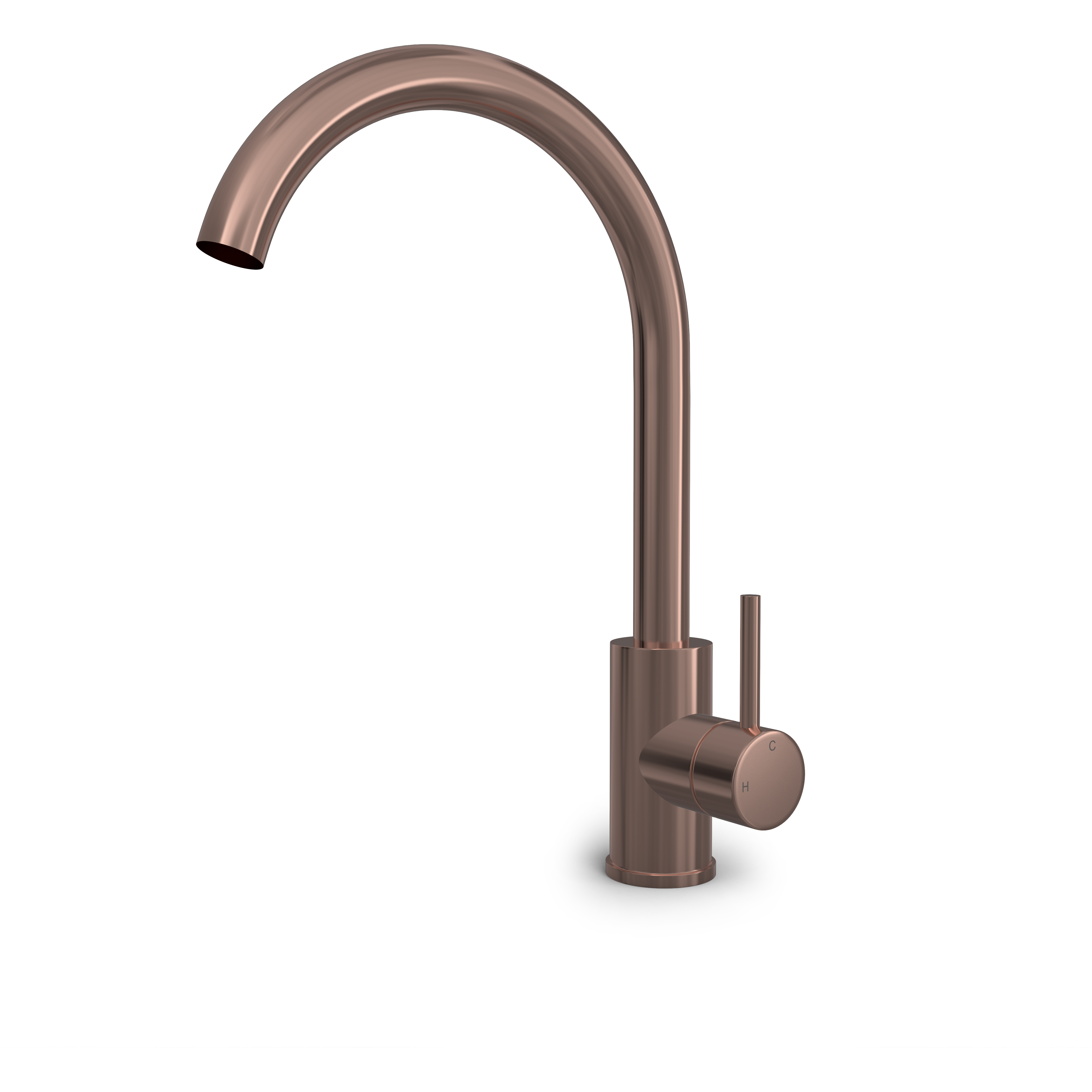 Hotbath BUDDY wastafelkraan met draaibare uitloop B104BCP Geborsteld koper PVD