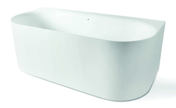 Luca Back to wall bad van acryl met overloop 170x80x60h LUPA1774M Mat wit