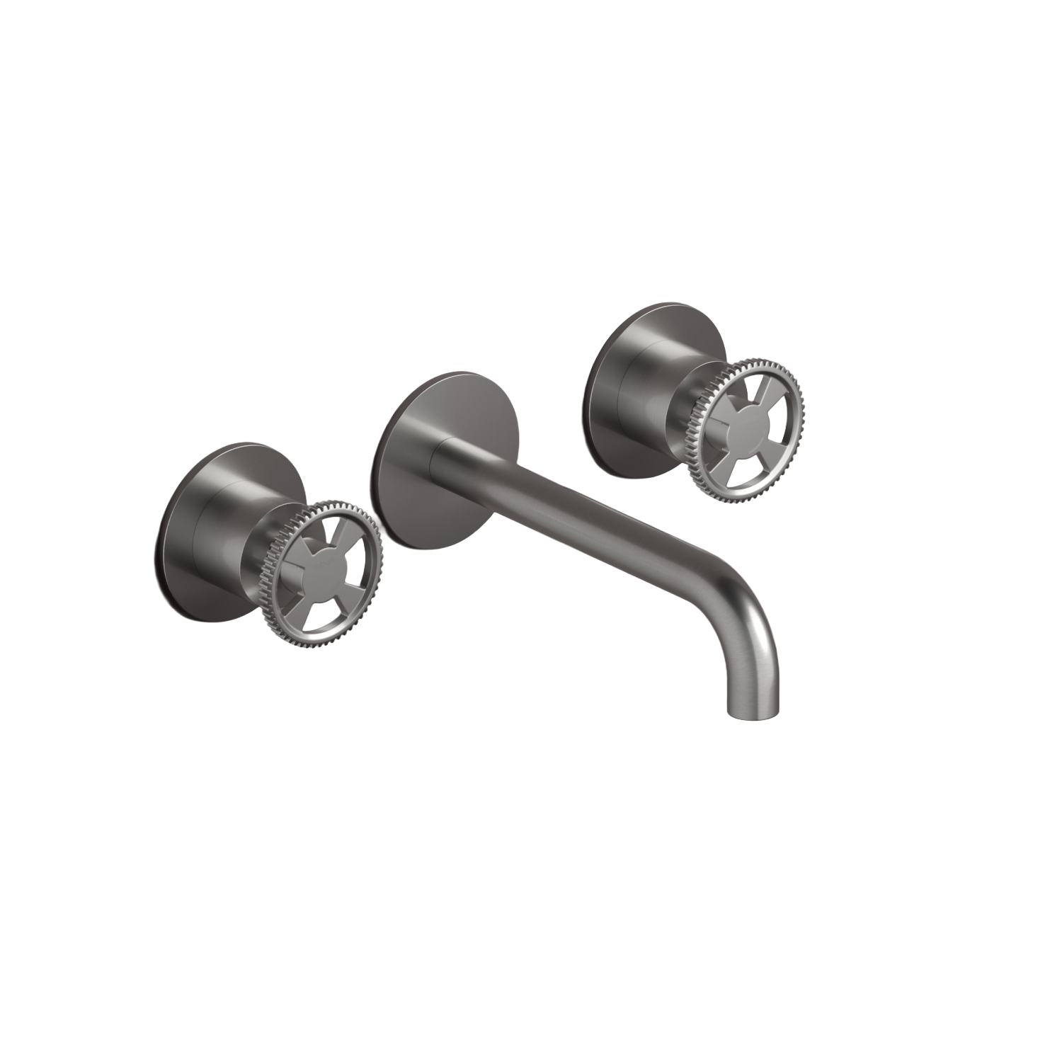 Hotbath Cobber Work inbouw wastafelmengkr. m. 18cm uitl. CW005TEXT18GN Geborsteld Nikkel