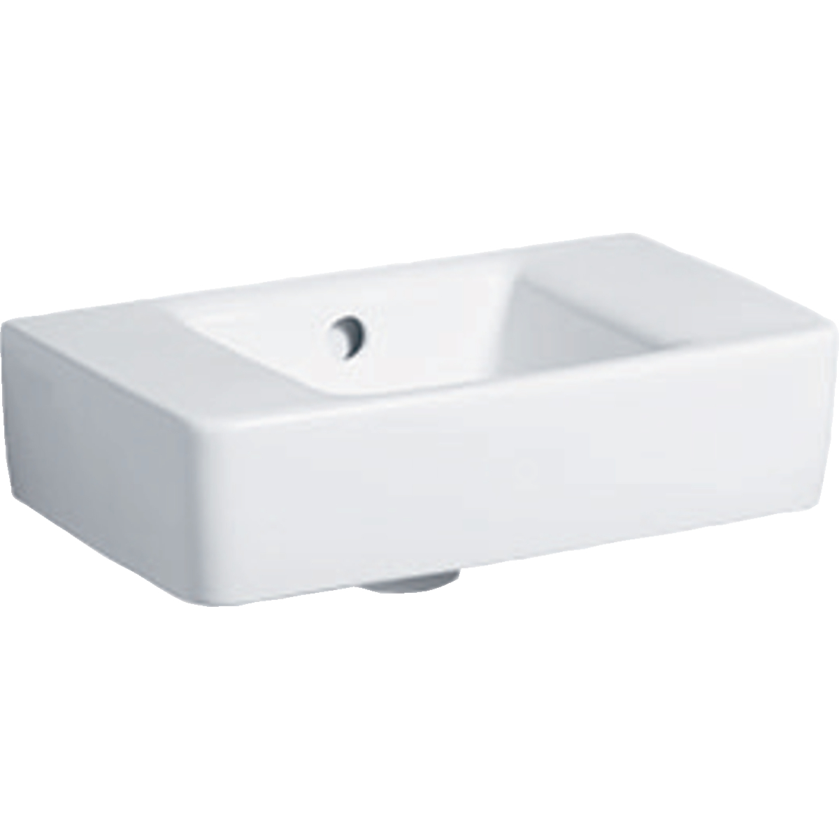 Geberit Renova Plan fontein compact 40x25cm z.krgt. m.overl. 272143600 Wit KeraTect
