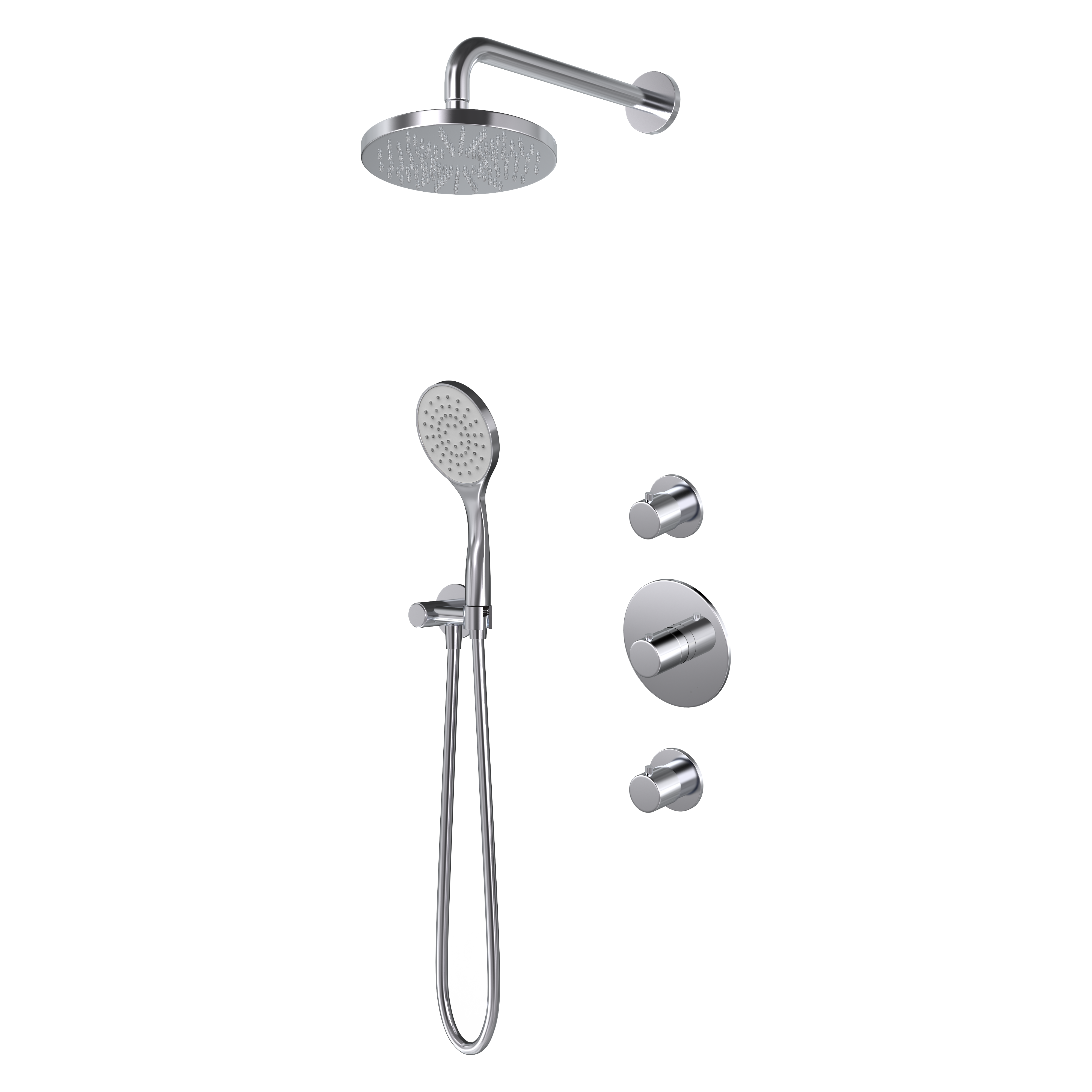 Hotbath IBS Buddy 2 stopkranen CR 25cm hoofddouche IBS12CR4 Chroom