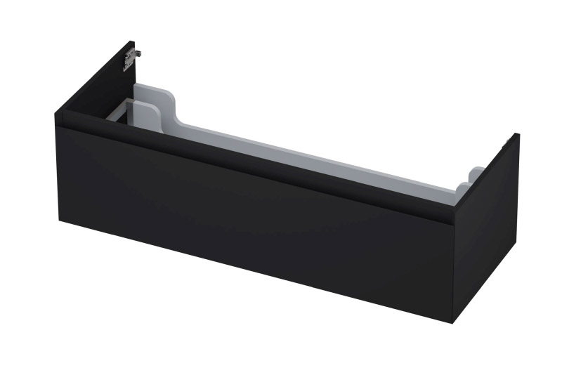 INK onderk. 1 lade greepl. gelakt 45gr 1240146 Mat zwart H350xB1200xD450