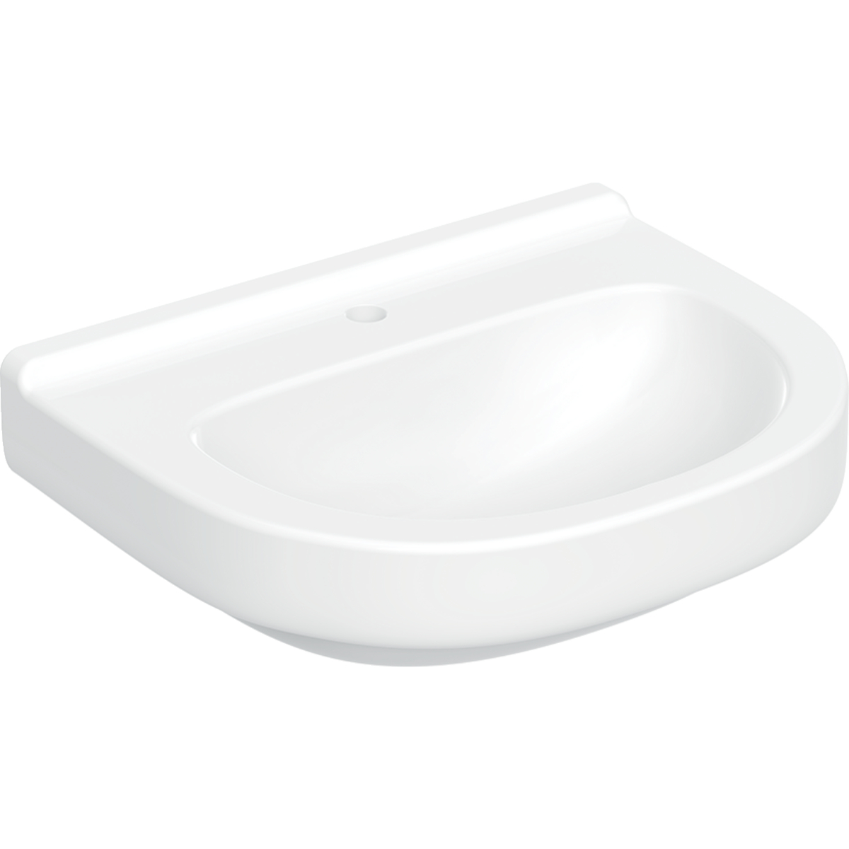 Geberit 300 Basic Arco wastafel 60x49cm m.krgt. z.overl. S8302510000G Wit