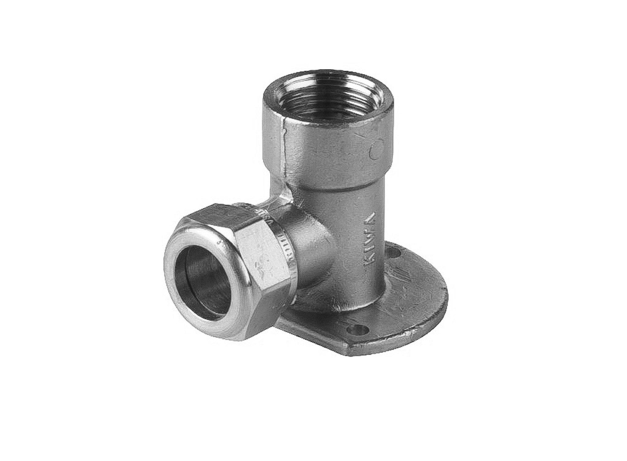 VSH muurplaat knel 1/2x15 chroom 0873061