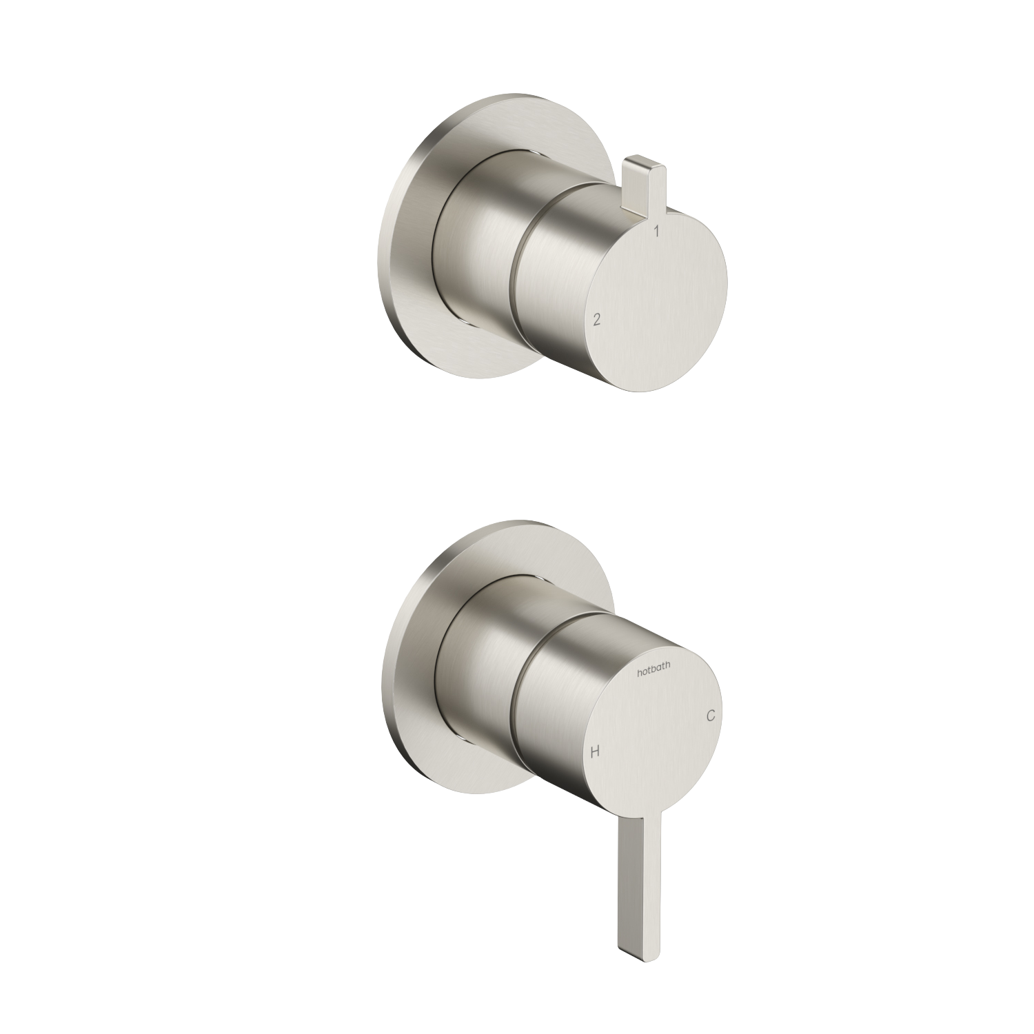 Hotbath Ace afbouwdeel mengkraan m. 2-weg omstel AC129EXTGN Geborsteld Nikkel