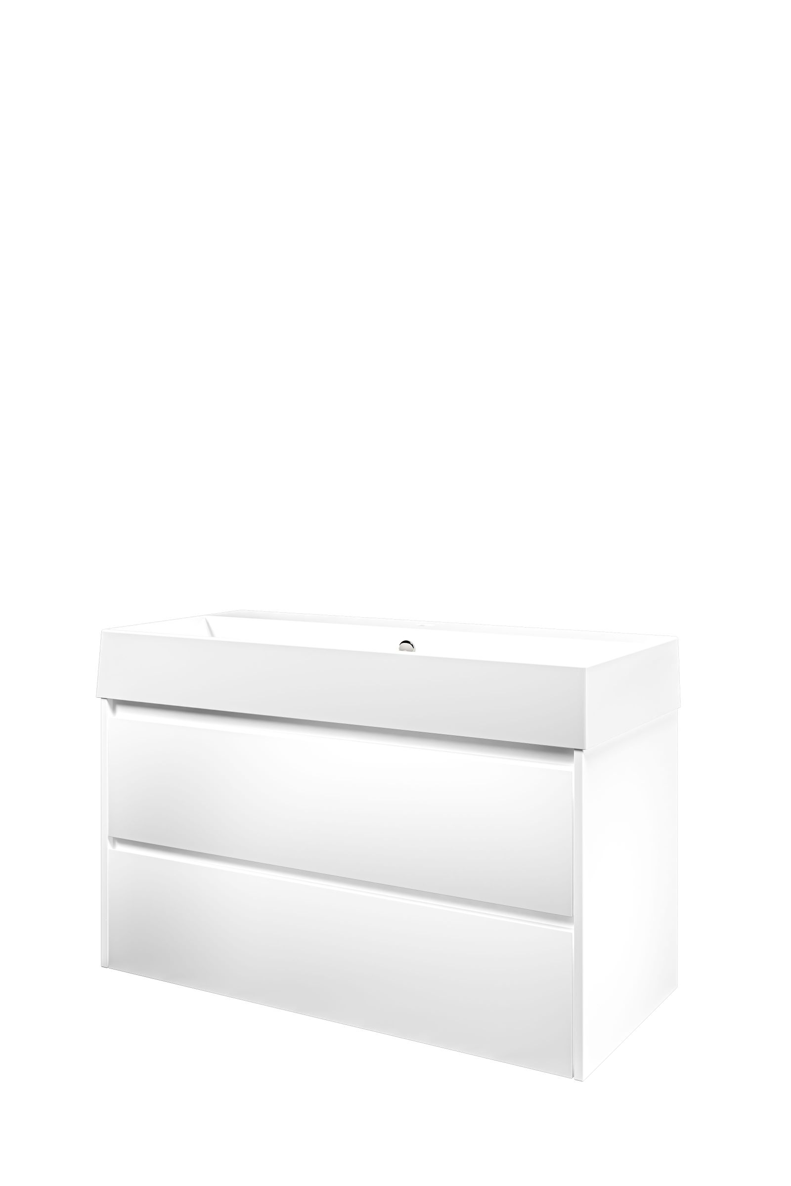 Proline set porselein Loft wast. met 1 krgt. en onderk. sym. 1815455 Mat wit/Glans wit H620xB1000xD460
