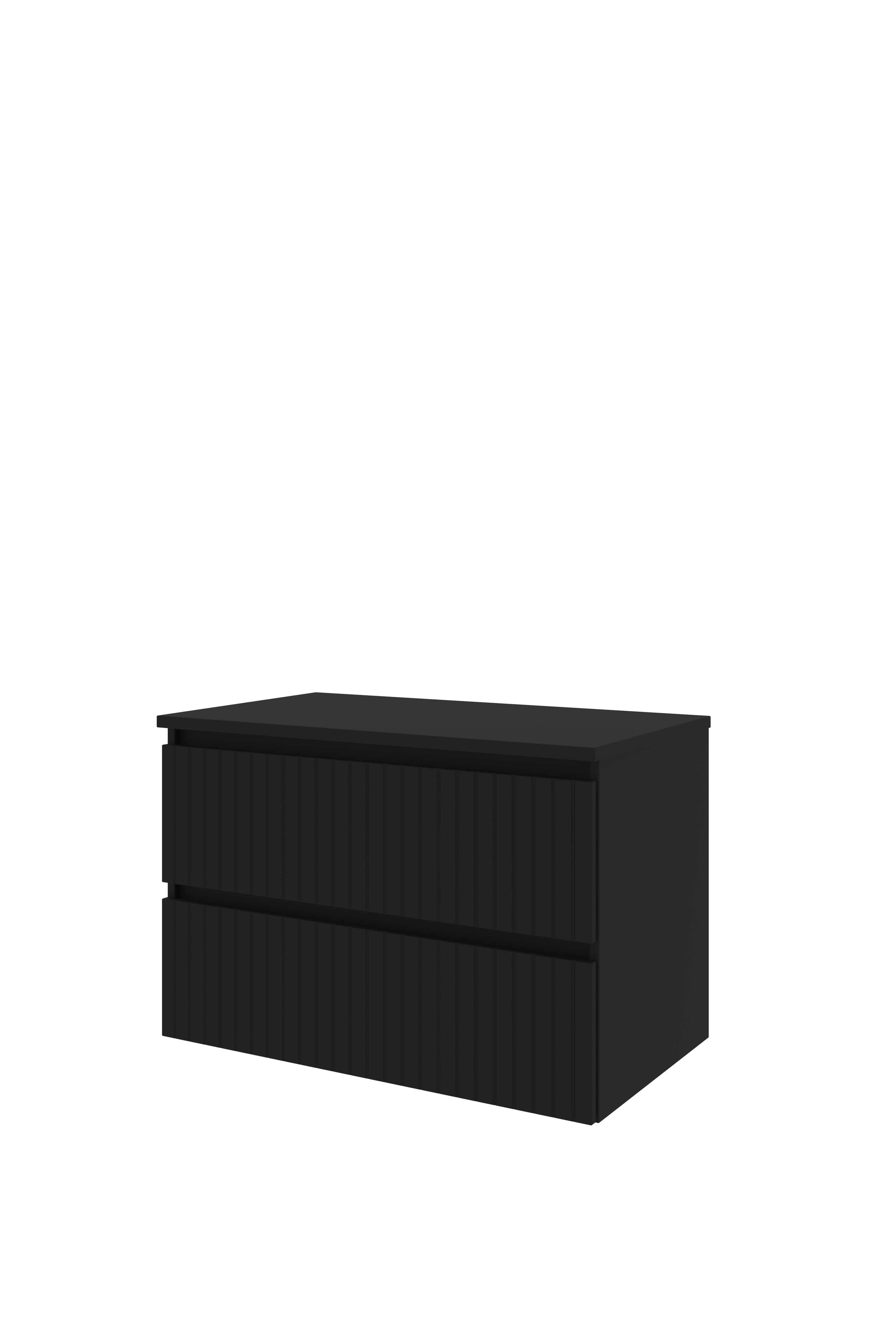 Proline Set Top afdekplaat en onderkast sym. gefr. 1818896 Mat zwart 800x460x552
