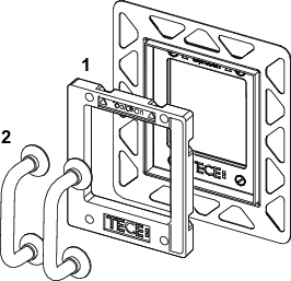 TECE urinoir inbouwraam voor vlakke inbouw wit 9242646