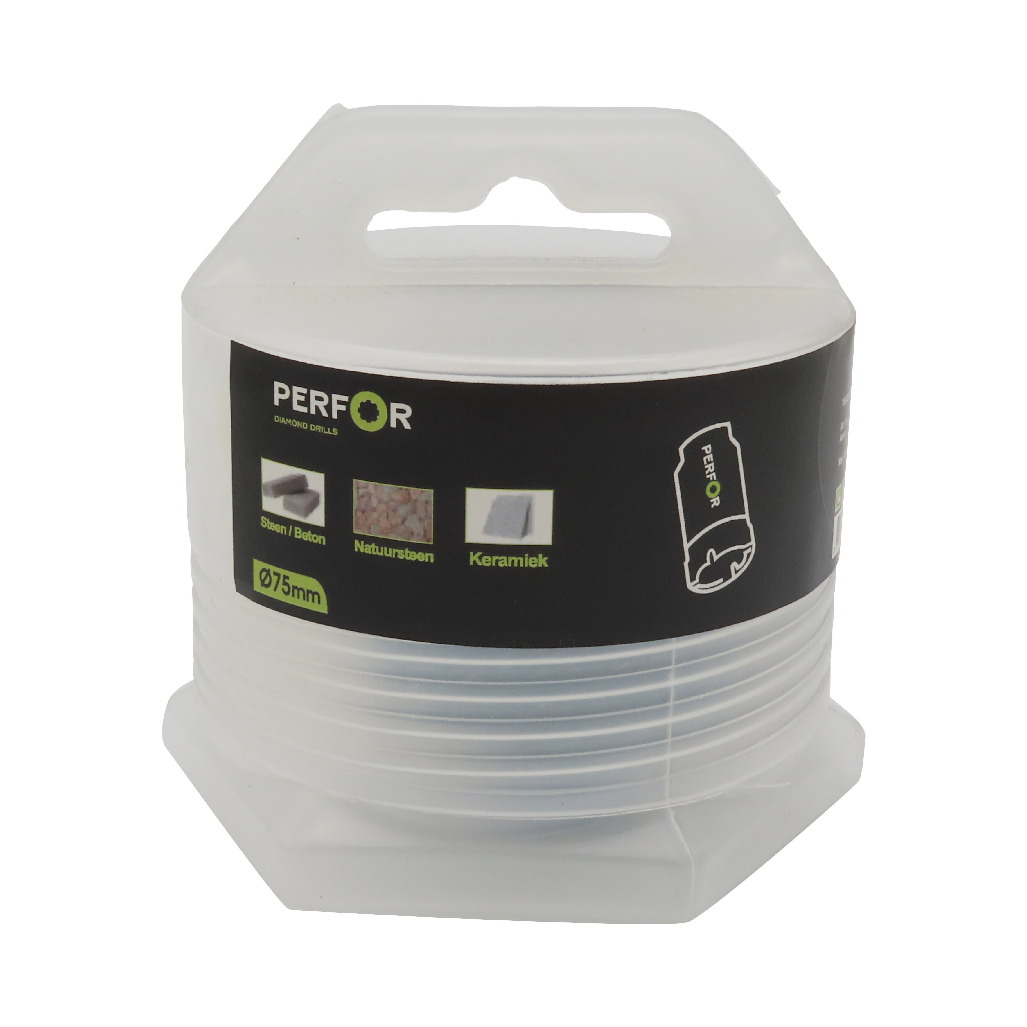 Tegelboor 75mm M14 aansluiting TB.075.M14