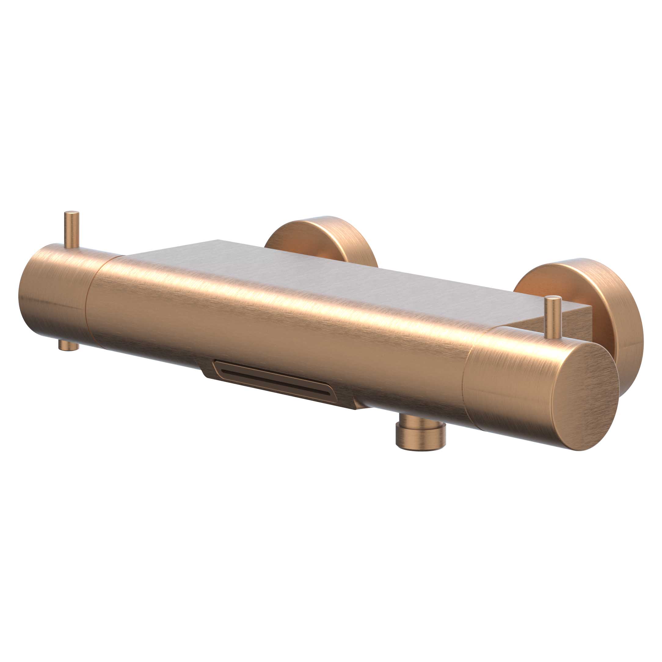 IVY Bond Badthermostaatkraan opbouw cooltouch met cascade uitloop 6301055 gebr. mat koper PVD