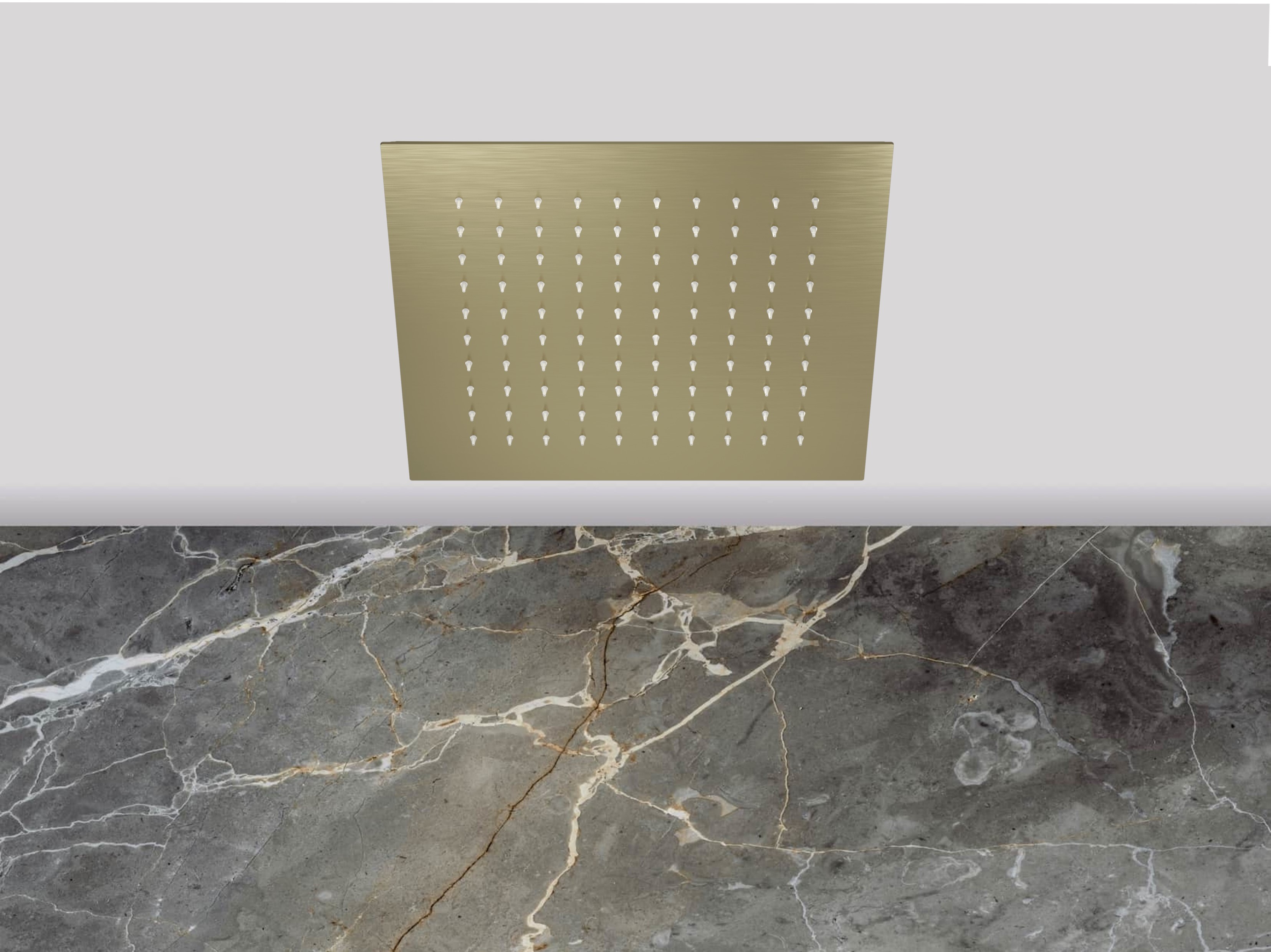 Lagoo Nesso Hoofddouche Easy Peasy 340 x 340 m. Easy Fix systeem N8210PG Brushed Champagne PVD