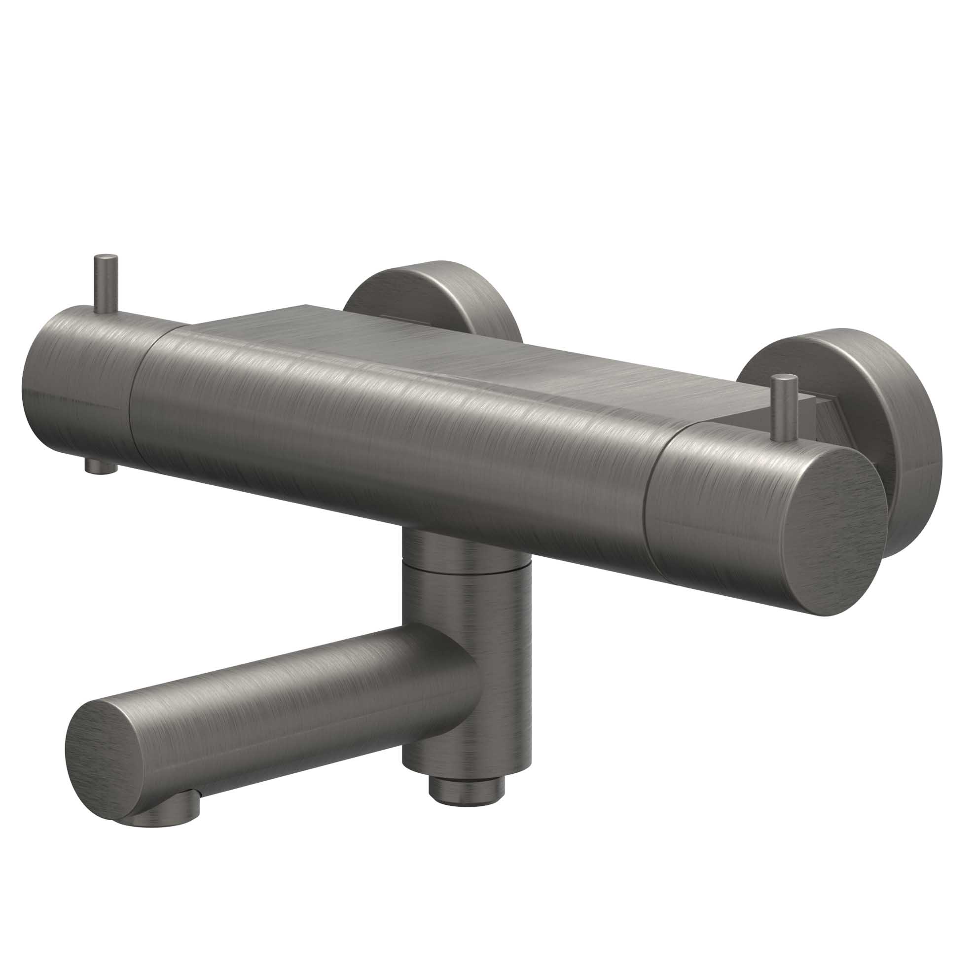 IVY Bond Badtherm.kraan opbouw m/wegdraaibare baduitloop m/omstel 6301006 gebr. metal black PVD