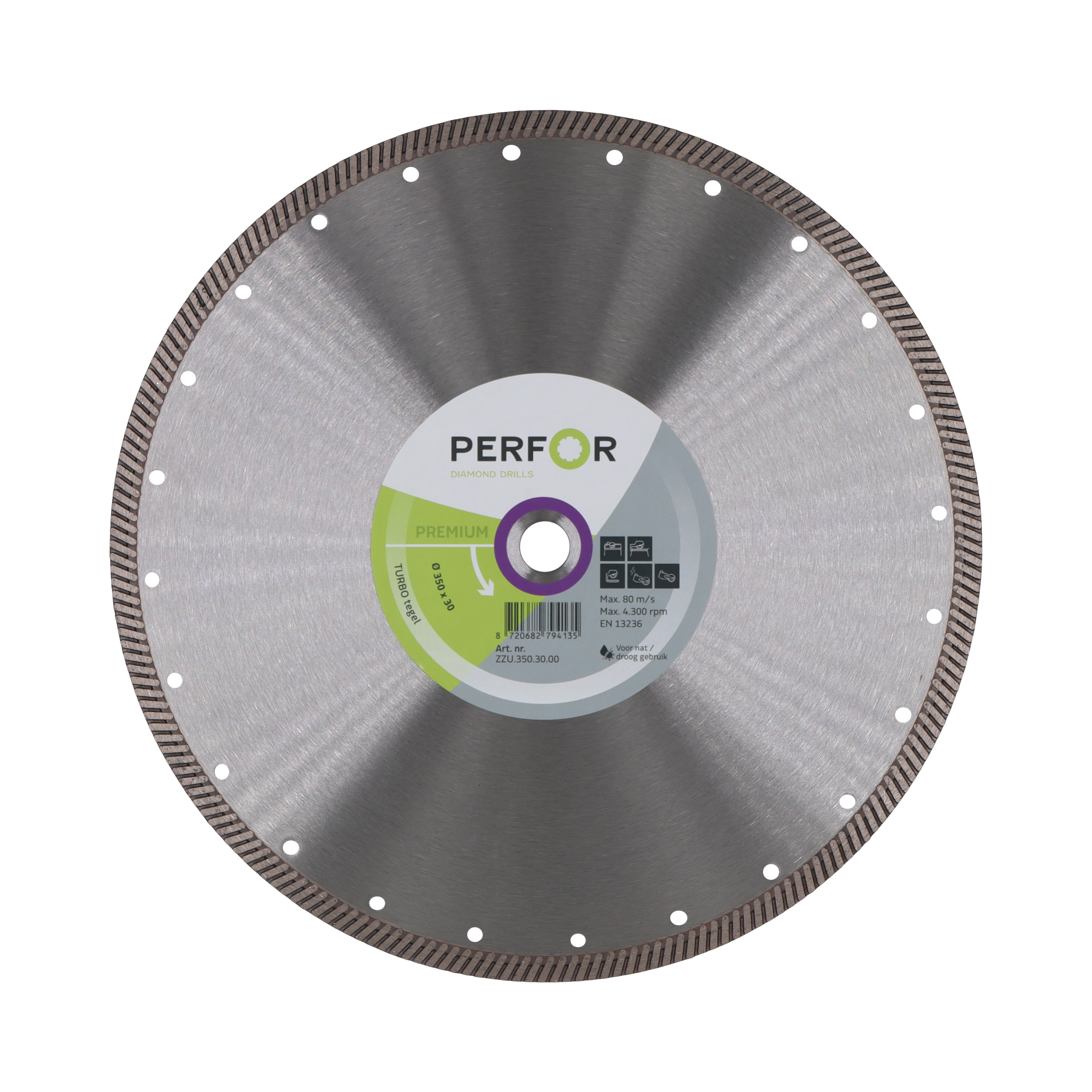 Zaagblad TURBO tegel 350 asgat 30 ZZU.350.30.00