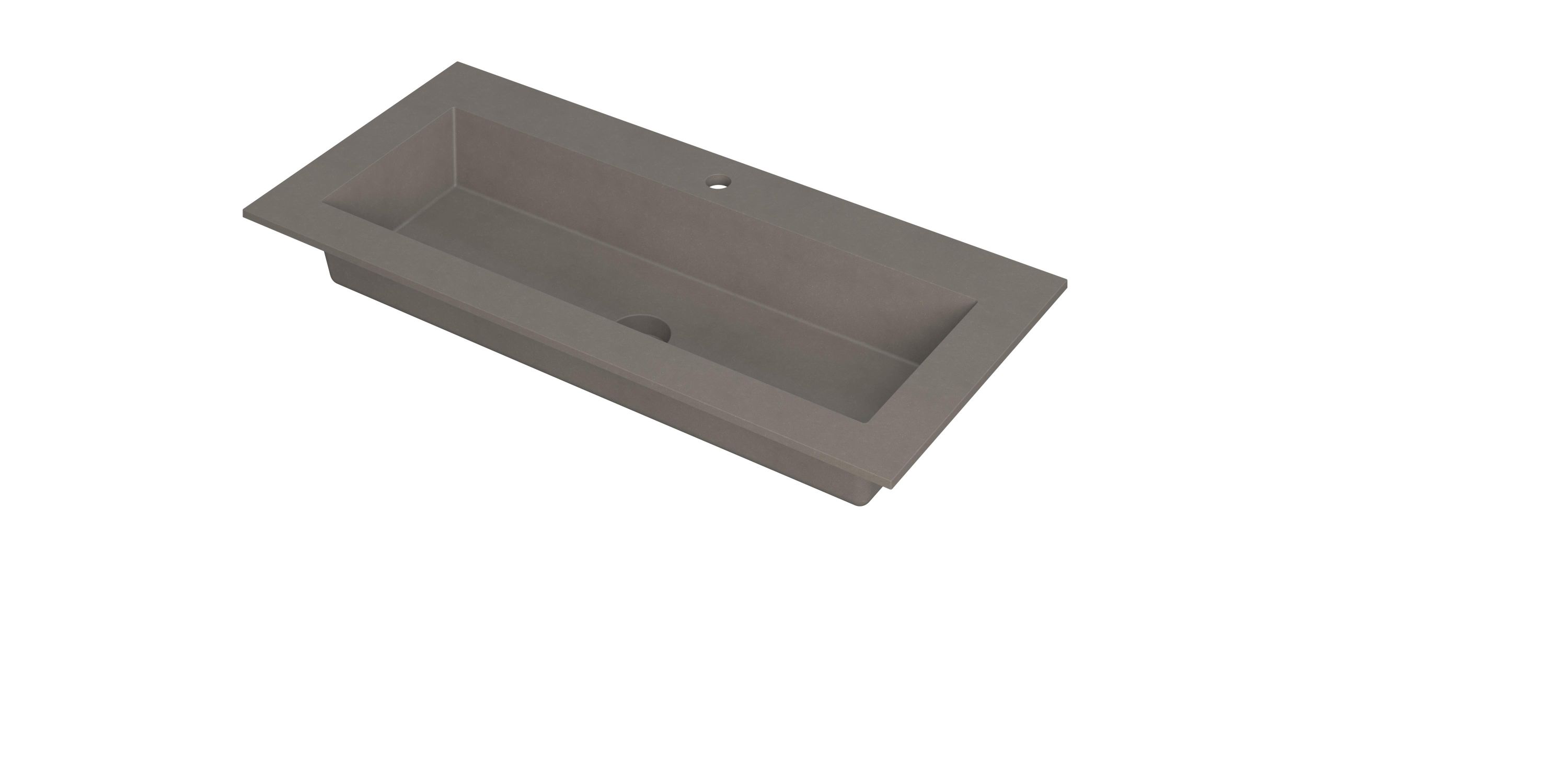 INK Kraft wastafel enkele bak 1 krgt 3417232 Quartz beton H10xB1000xD450