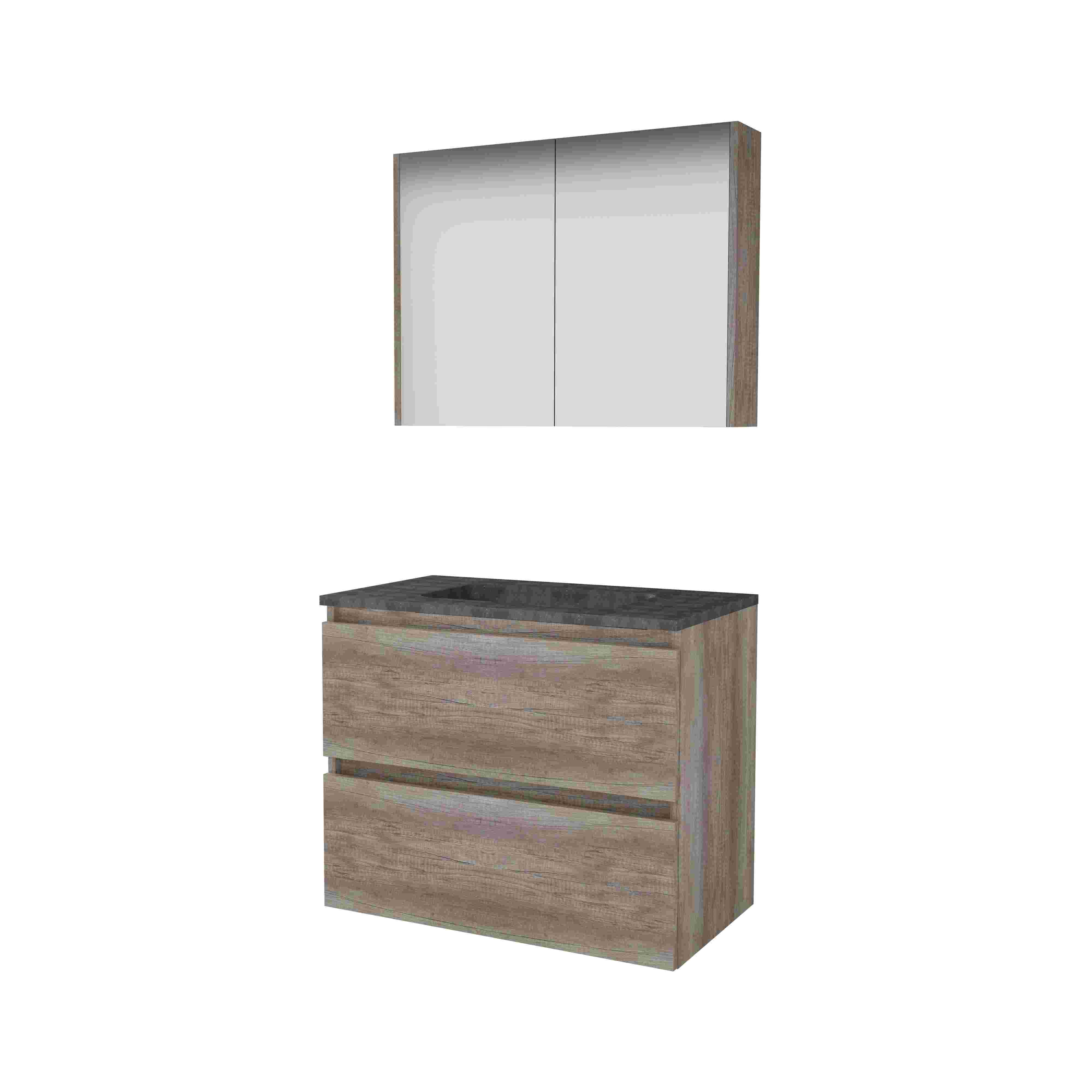 Basic Comfort 46 onderk. GL incl. 2 la + hardst. wast. z. krgt. incl. sp.kast B800xD460 Scotch Oak / 1813158